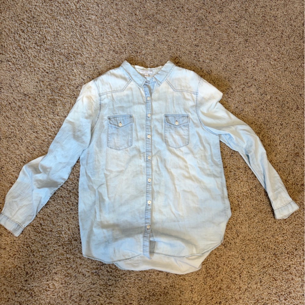 Cotton On Large Light Blue Button Down Shirt